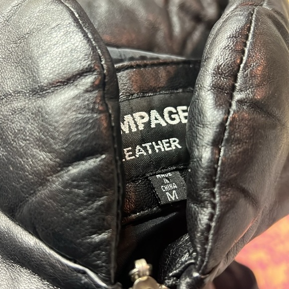 Vintage Rampage - Black Leather vest Size M y2k retro Matrix #100 - Picture 17 of 17